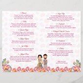 Lotus lanterns Indian Hochzeitsrituals Programm (Rückseite)