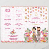 Lotus lanterns Indian Hochzeitsrituals Programm (Vorderseite)