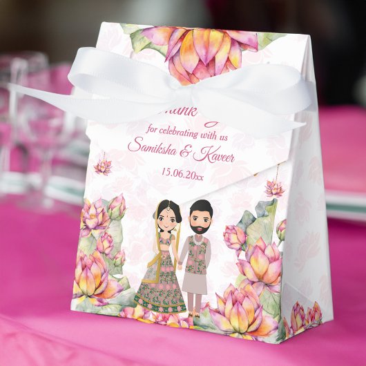 Lotus lanterns Indianerhochzeit personalisiert Geschenkschachtel