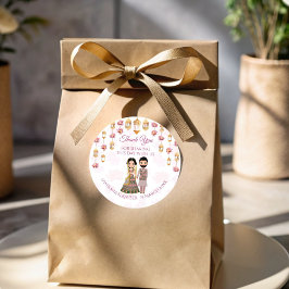 Lotus lanterns indische Hochzeit personalisierte G Runder Aufkleber