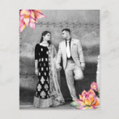 Lotus lanterns indische Hochzeit speichern das Dat (Rückseite)