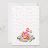 Lotus lanterns indische Hochzeit speichern das Dat Einladung (Rückseite)