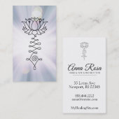 *~* Lotus-Lavendel-Blau Rays Energie HeilensReiki Visitenkarte (Vorne/Hinten)