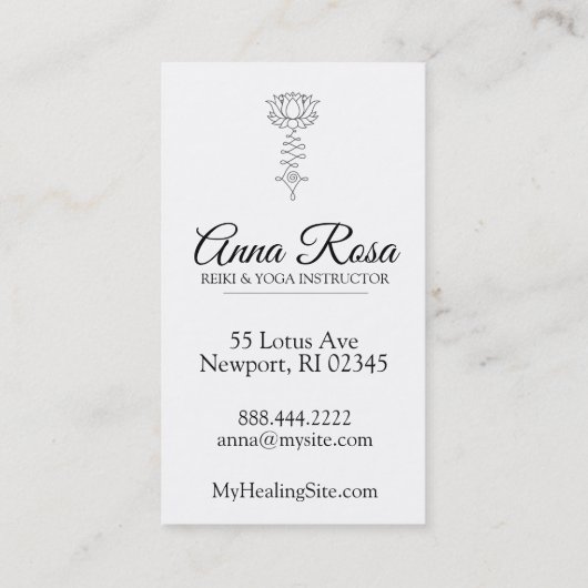 *~* Lotus-Lavendel-Blau Rays Energie HeilensReiki Visitenkarte (Rückseite)