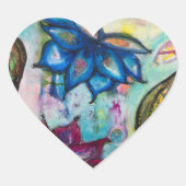 Lotus Liebe Herz-Aufkleber (Vorderseite)