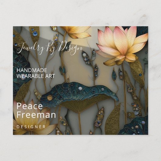 Lotus Light Awakening | Botanisches Design Flyer (Hinten)