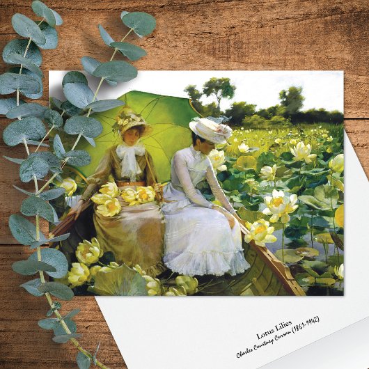 Lotus Lilies Charles Courtney Curran Note Card