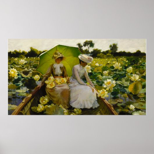 Lotus Lilies, Charles Curran Poster (Vorne)