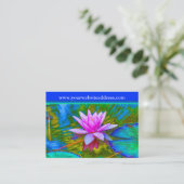 Lotus Lily Blume - Yoga Studio, Wellness-Center, S Visitenkarte (Stehend Vorderseite)