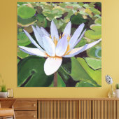 Lotus Lily Large Floral Leinwanddruck (Insitu (Wohnzimmer))