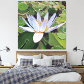 Lotus Lily Large Floral Leinwanddruck (Insitu (Schlafzimmer))
