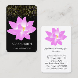 Lotus Lily Yoga Glitzer Visitenkarte
