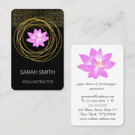 Lotus Lily Yoga Glitzer Visitenkarte
