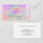 Lotus-Logo auf opaler Textur Visitenkarte (Vorne/Hinten)