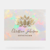 Lotus-Logo auf optischem Hintergrund Acrylschild (Vorderseite)