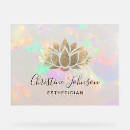 Lotus-Logo auf optischem Hintergrund Acrylschild