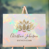 Lotus-Logo auf optischem Hintergrund Acrylschild (Neutral)