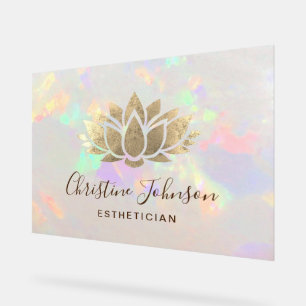 Lotus-Logo auf optischem Hintergrund Acrylschild
