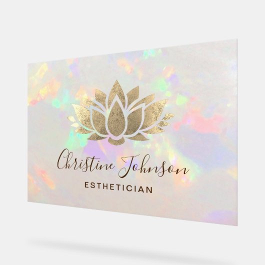 Lotus-Logo auf optischem Hintergrund Acrylschild (Winkel)