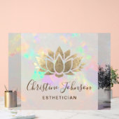 Lotus-Logo auf optischem Hintergrund Acrylschild (Hochzeit)