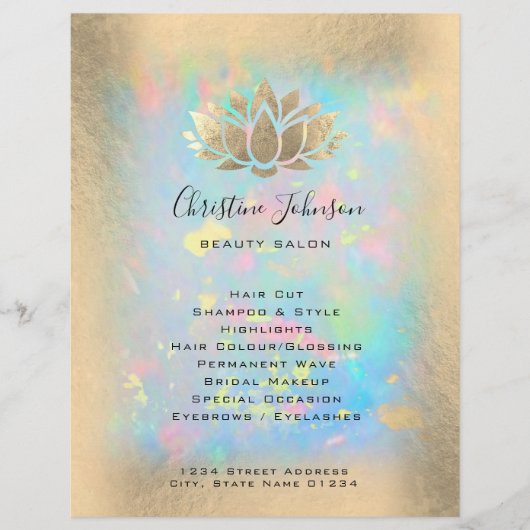 Lotus-Logo auf optischem Hintergrund Flyer (Vorne)