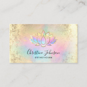 Lotus-Logo auf pastellfarbenem Hintergrund Visitenkarte