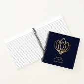Lotus-Logo | Blau | Personalisiert Monogramm Notizblock (Innenseite)
