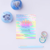 Lotus Logo farbige Wellen Schönheit beruflich Flyer (Einzeln)