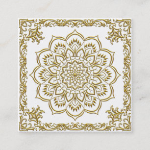 Lotus-Logo für die Blume Yoga Quadratische Visitenkarte