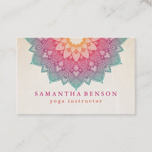 Lotus-Logo für die Blume Yoga Visitenkarte (Vorderseite)
