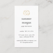 Lotus-Logo für Navy und Gold | Yoga Wellness Massa Visitenkarte (Rückseite)