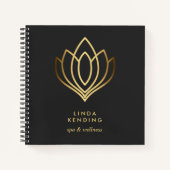 Lotus-Logo | Grau | Personalisiert Monogramm Notizblock (Vorderseite)