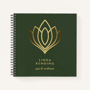 Lotus-Logo   Green Personalisiert Monogram Notizblock
