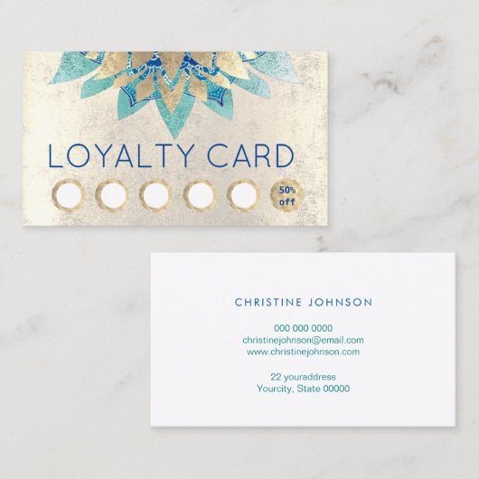 Lotus-Logo-Loyalkarte Visitenkarte (Vorne/Hinten)