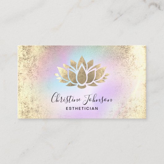 Lotus Logo Pastellfarben Visitenkarte (Vorderseite)