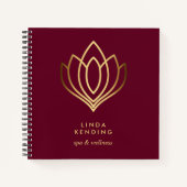 Lotus-Logo | RUBY RED | Personalisiert Monogramm Notizblock (Vorderseite)