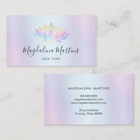 Lotus-Logo Visitenkarte (Vorne/Hinten)