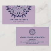 Lotus-Logo Yoga Meditation Wellness Visitenkarte (Vorne/Hinten)
