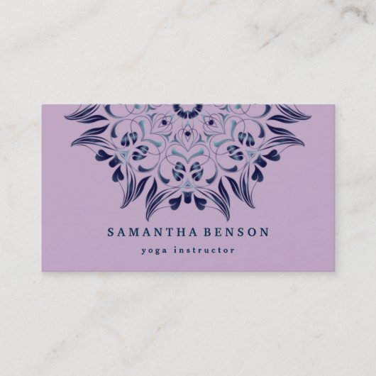 Lotus-Logo Yoga Meditation Wellness Visitenkarte (Vorderseite)