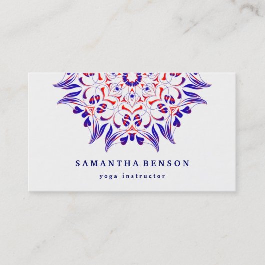 Lotus-Logo Yoga Meditation Wellness Visitenkarte (Vorderseite)