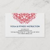 Lotus-Logo Yoga Meditation Wellness Visitenkarte (Rückseite)