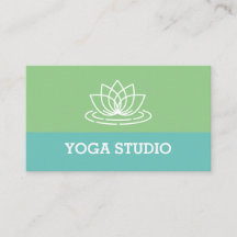 Lotus Logo Yoga Studio Visitenkartenvorlage