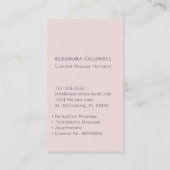 Lotus-Lotus-Logo für die Massage Rosa Visitenkarte (Rückseite)