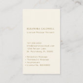 Lotus-Lotus-Logo für die Massage Visitenkarte (Rückseite)