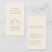 Lotus-Lotus-Logo für die Massage Visitenkarte (Vorne/Hinten)