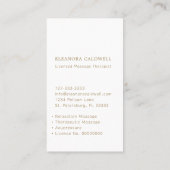 Lotus-Lotus-Logo für Massage Therapy Visitenkarte (Rückseite)