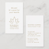 Lotus-Lotus-Logo für Massage Therapy Visitenkarte (Vorne/Hinten)