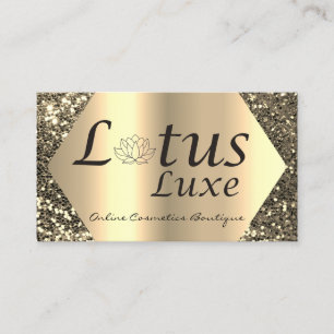 Lotus Lux Makeup Eyebrows Lashes Gold Social Media Visitenkarte