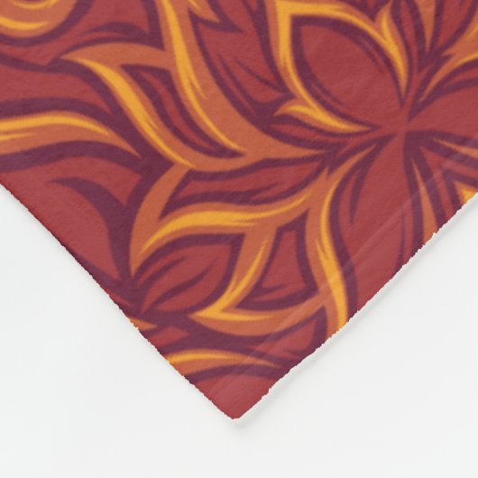 Lotus Luxe TapestPattern - Der weiße Lotus Fleecedecke (Ecke)