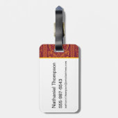 Lotus Luxe TapestPattern - Der weiße Lotus Gepäckanhänger (Rückseite vertikal)